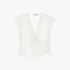 Camiseta con escote en v drapeado