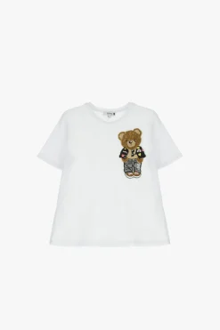 Camiseta con oso manga corta