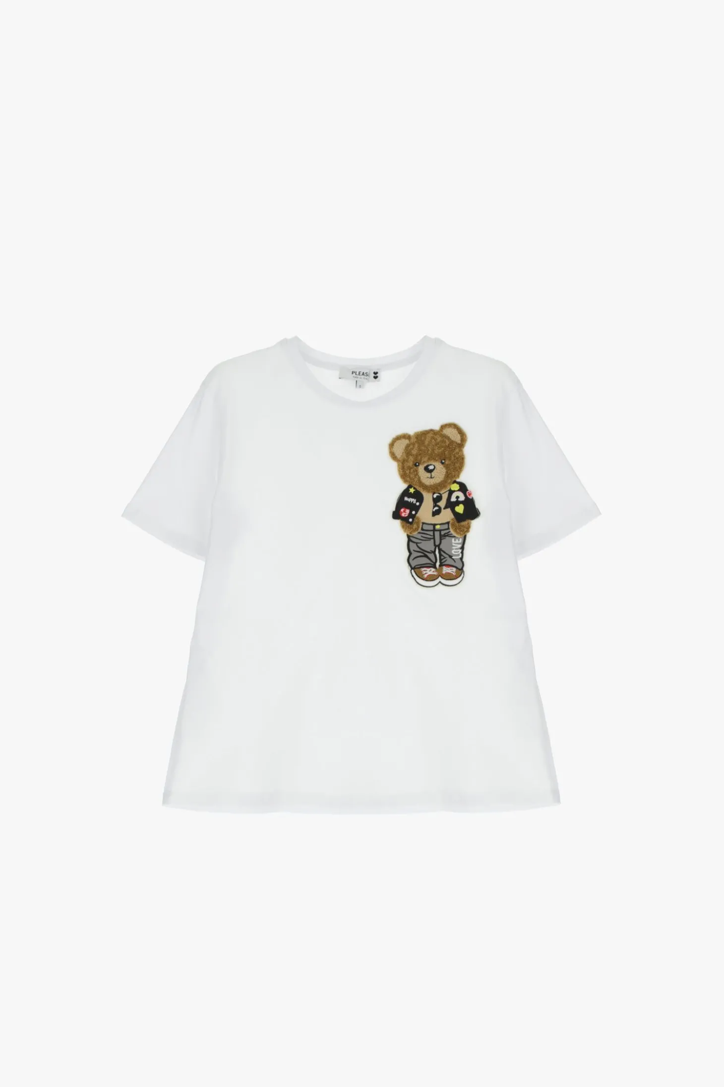 Camiseta con oso manga corta