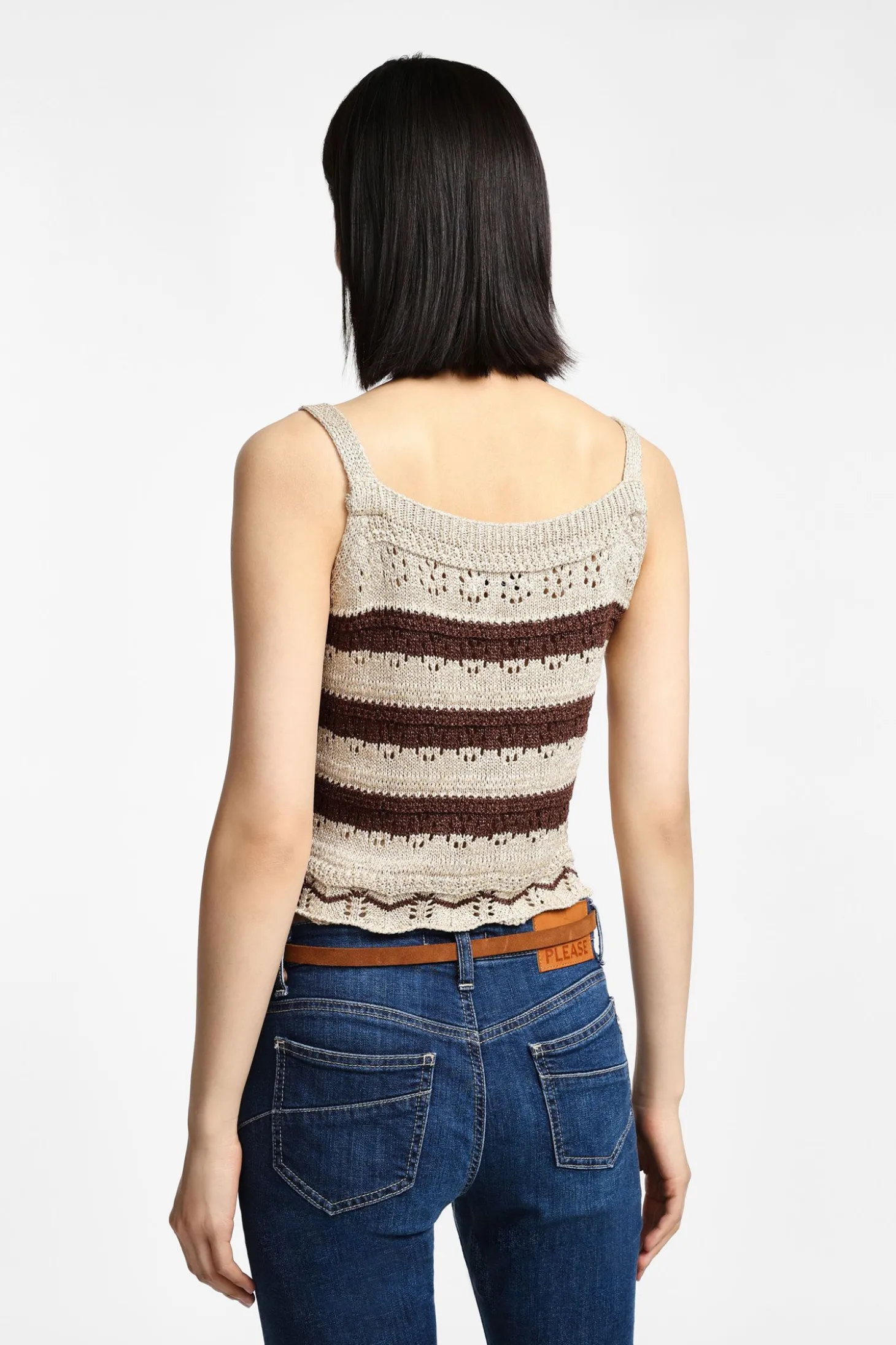 Camiseta con tirantes de punto