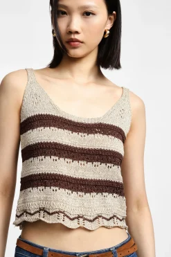 Camiseta con tirantes de punto