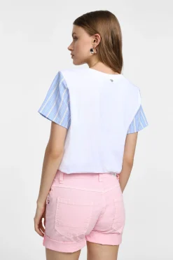 Camiseta corta bicolor