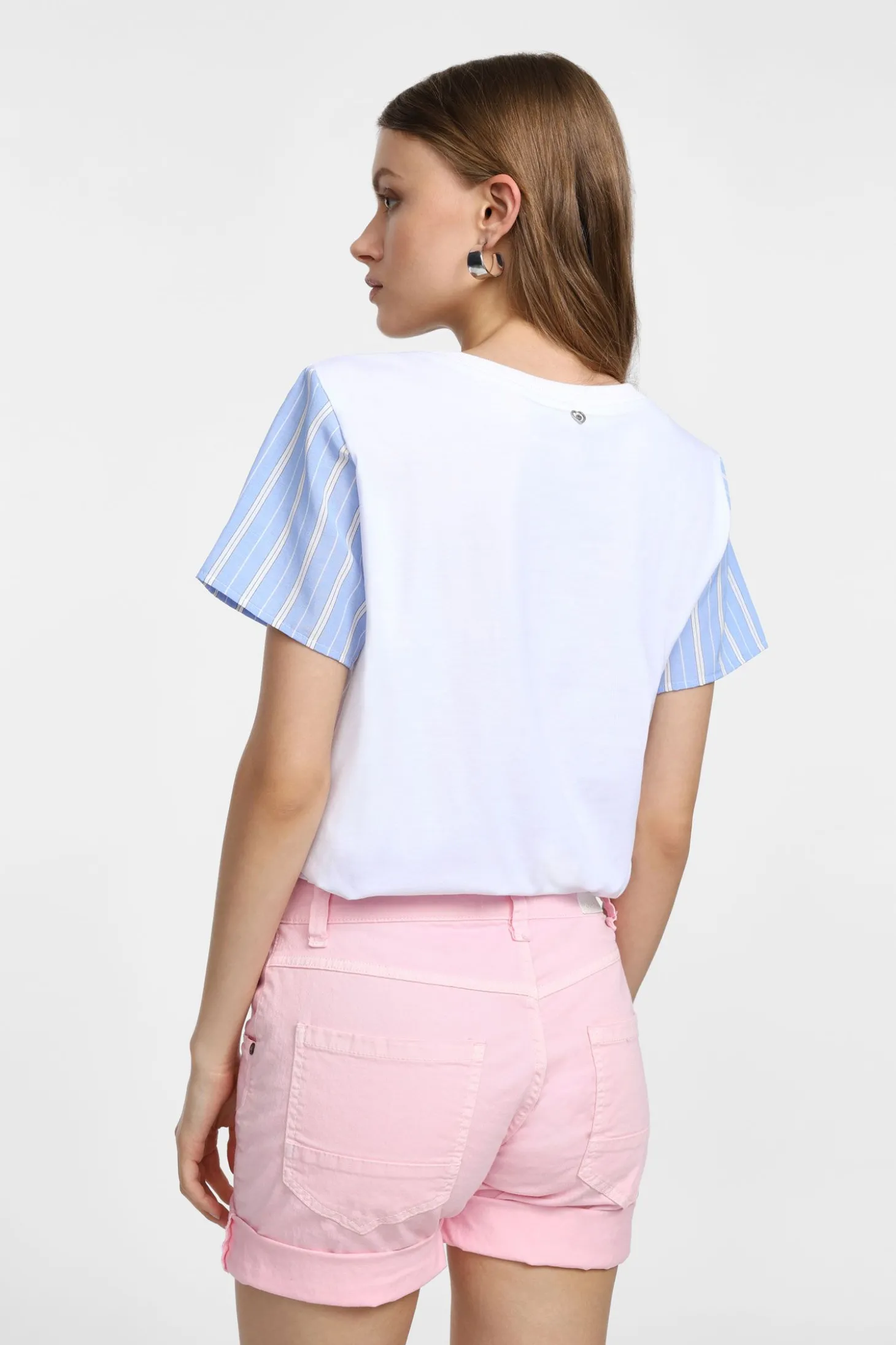 Camiseta corta bicolor