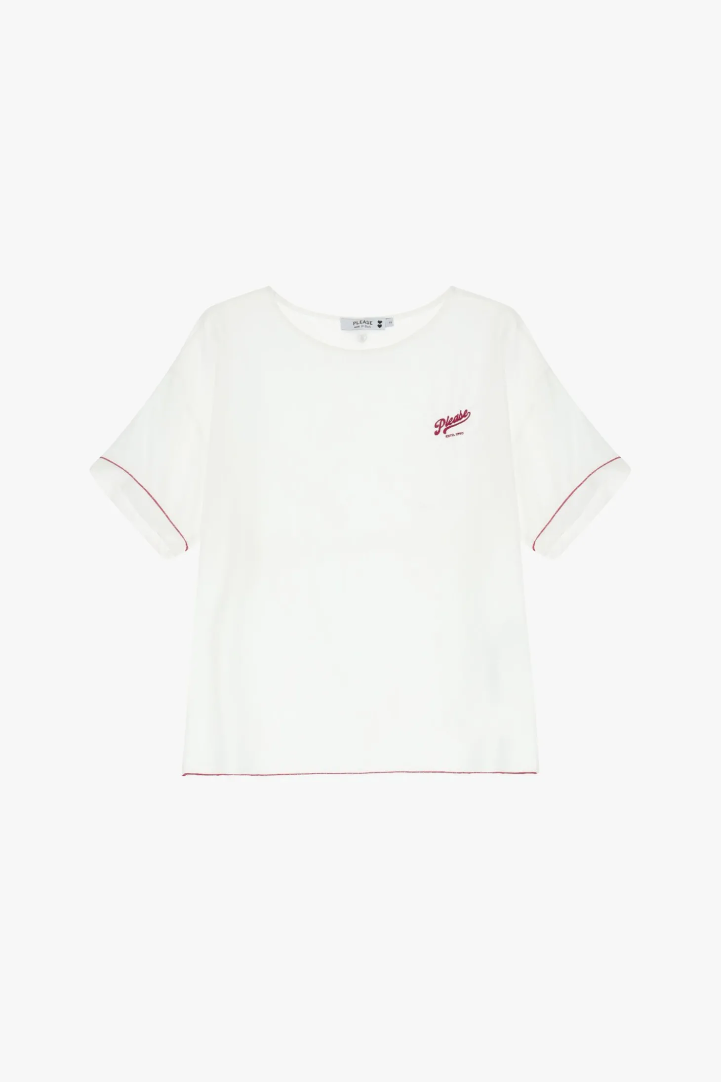 Camiseta de cuello redondo y manga corta