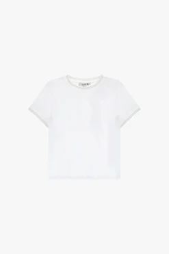 Camiseta de manga corta con volante