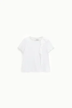 Camiseta de manga corta con volante