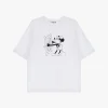 Camiseta estampada cuello redondo manga corta