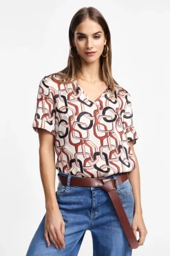 Camiseta estampada manga corta