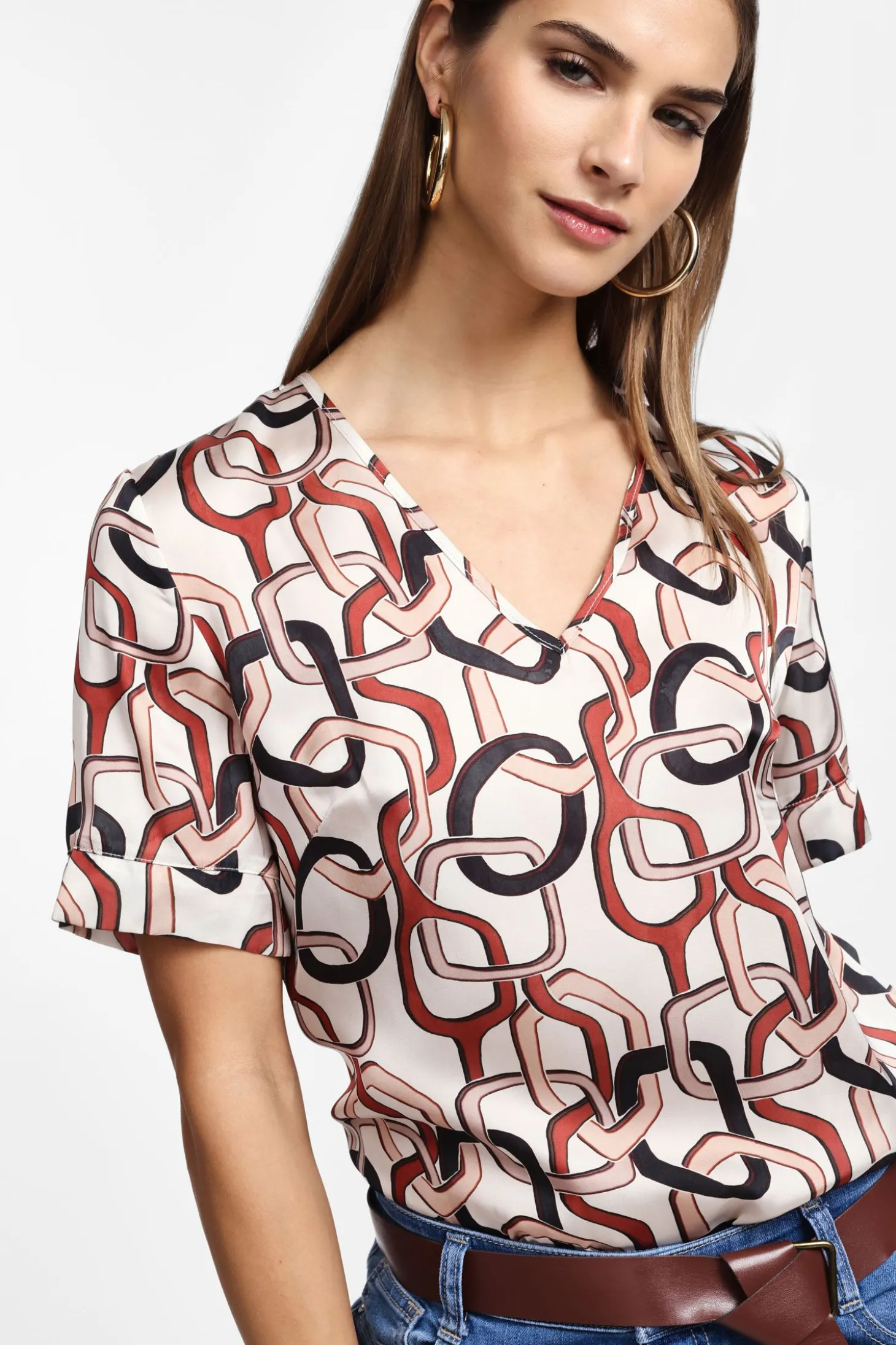 Camiseta estampada manga corta