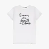 Camiseta impresa cuello redondo manga corta