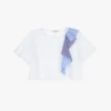 Camiseta manga corta con volante