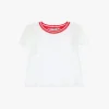 Camiseta manga corta con volantes