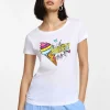 Camiseta manga corta estampado colorido