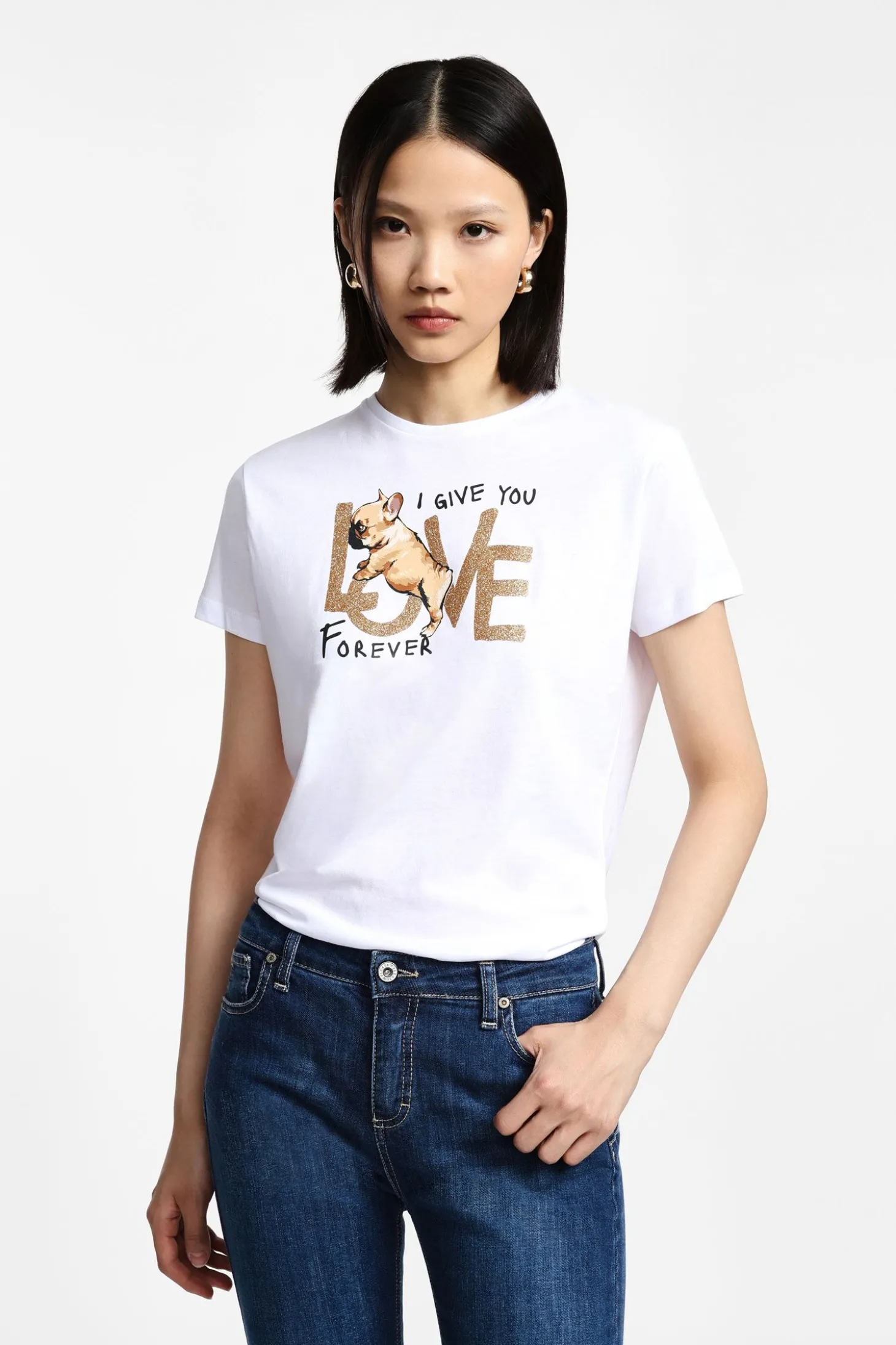 Camiseta manga corta estampada