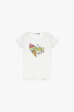 Camiseta manga corta estampado colorido
