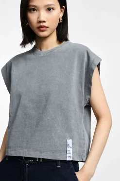 Camiseta mujer sin mangas diaria