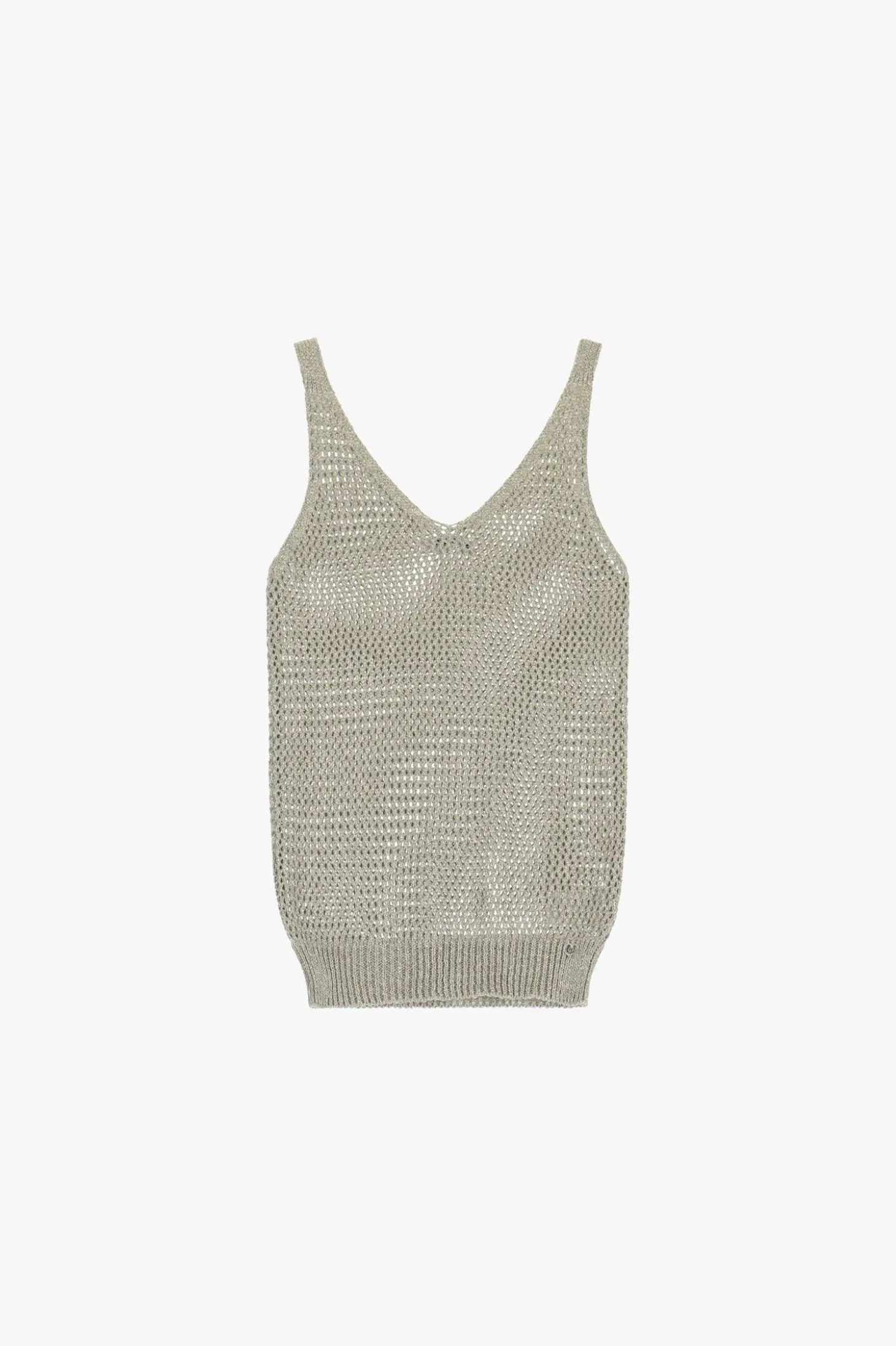Camiseta perforada escote en v