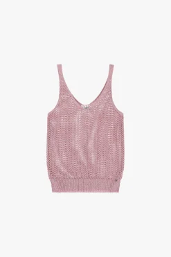 Camiseta perforada escote en v