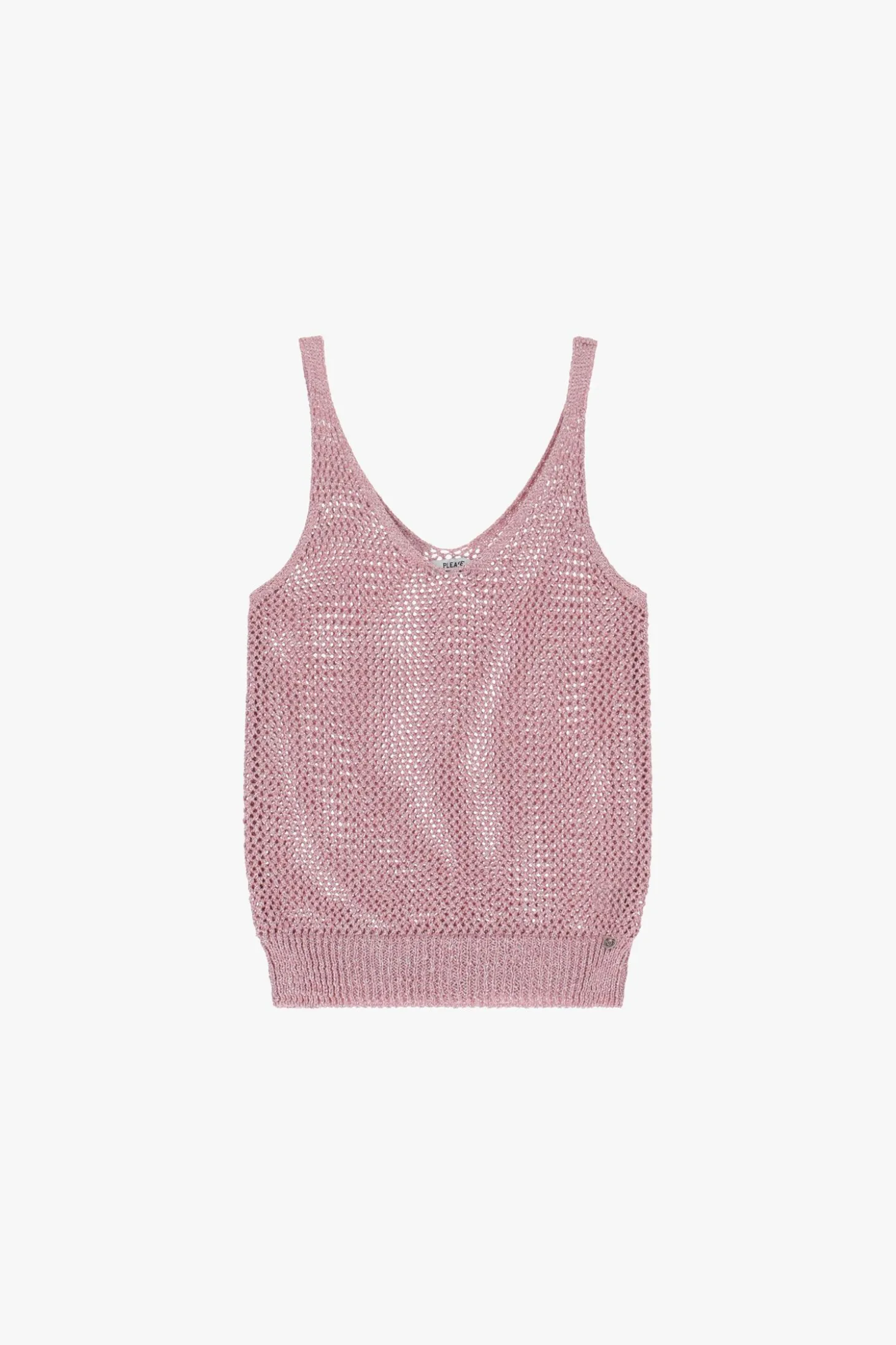 Camiseta perforada escote en v