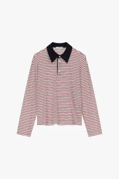 Camiseta rayada con cuello clásico