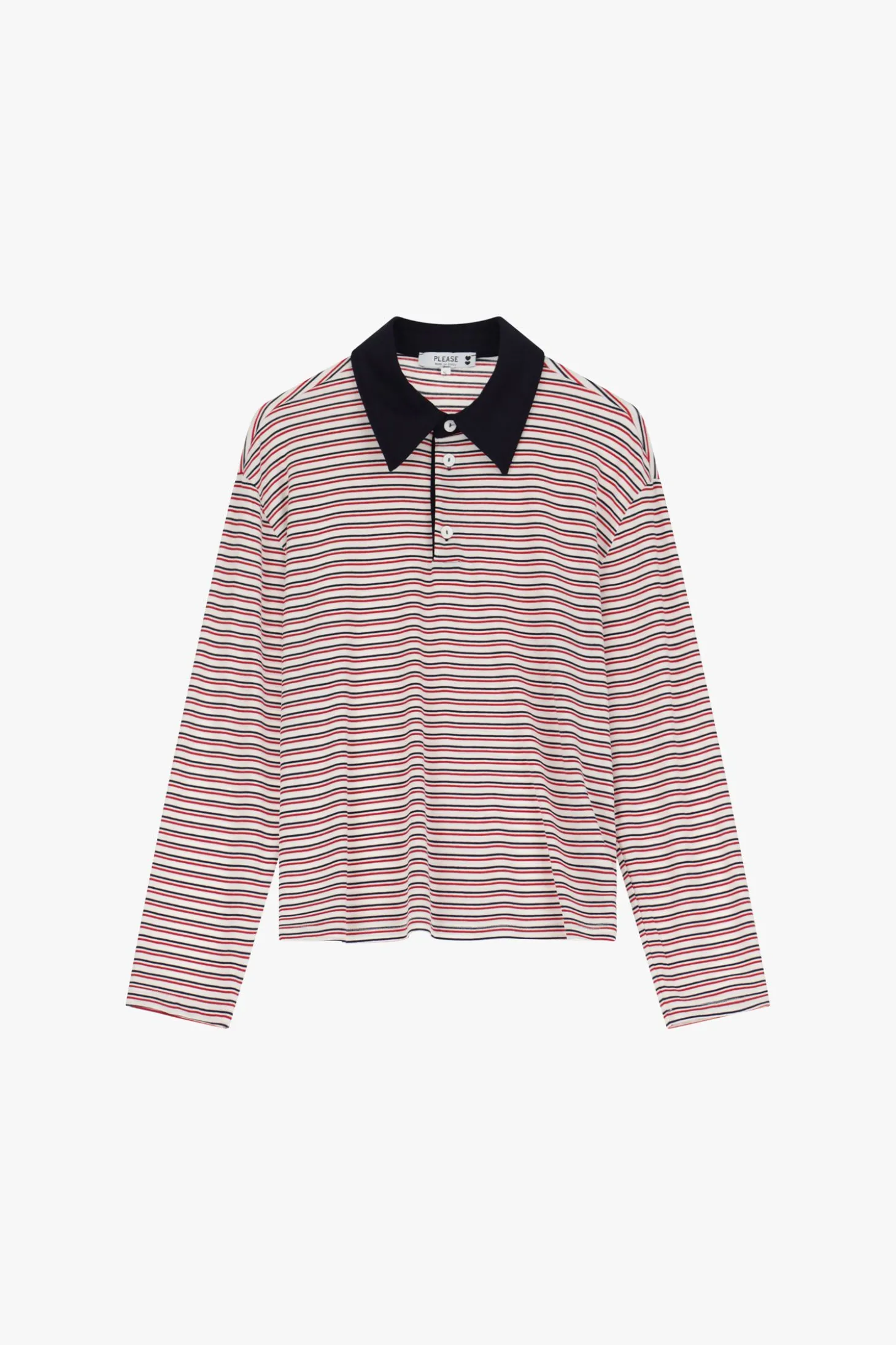 Camiseta rayada con cuello clásico