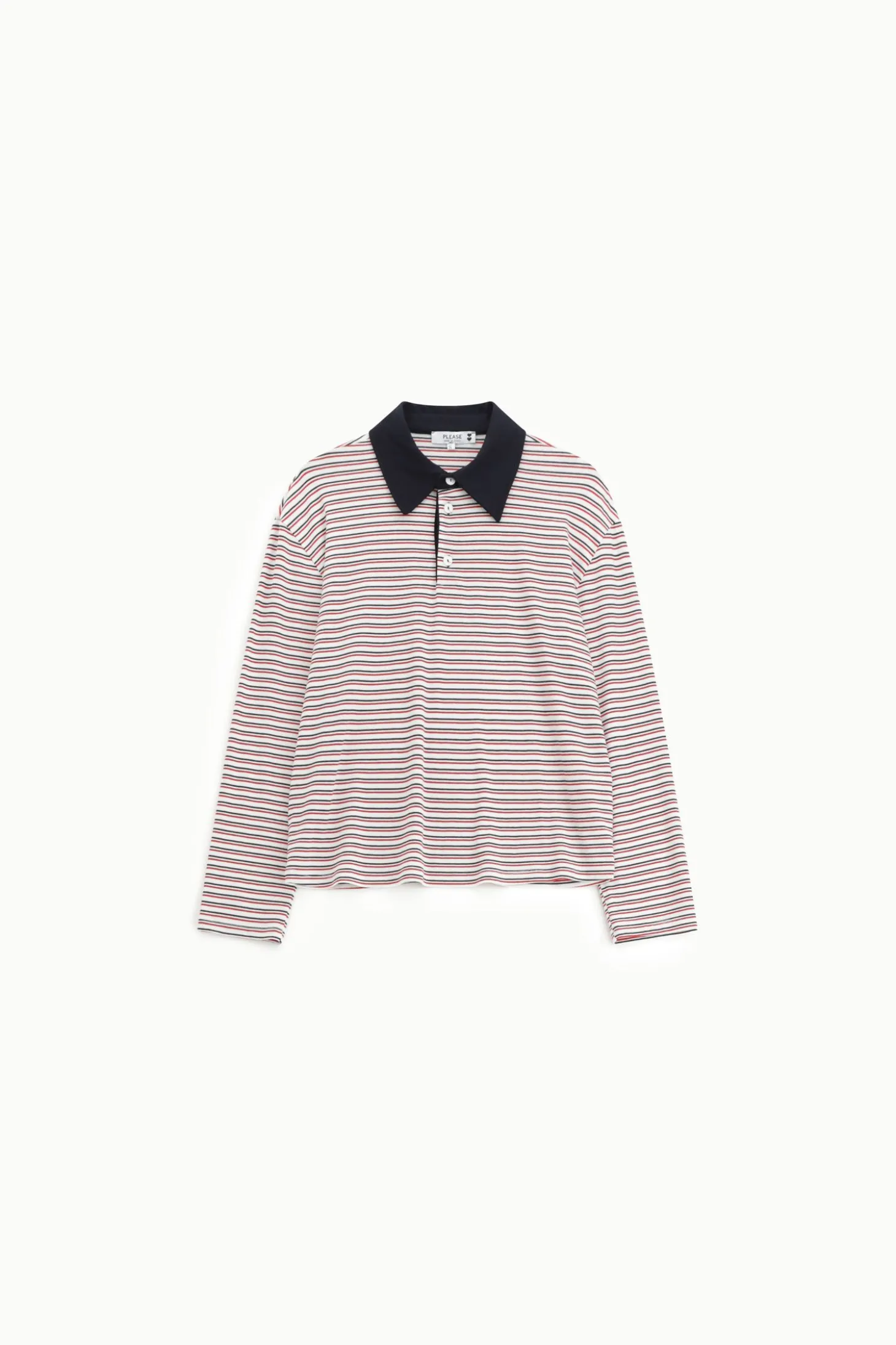 Camiseta rayada con cuello clásico