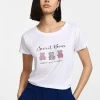 Camiseta redonda mangas cortas estampada