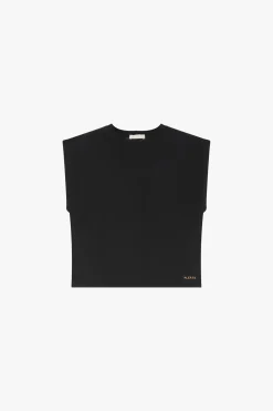 Camiseta sin mangas cuello redondo