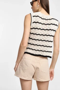Camiseta sin mangas de rayas