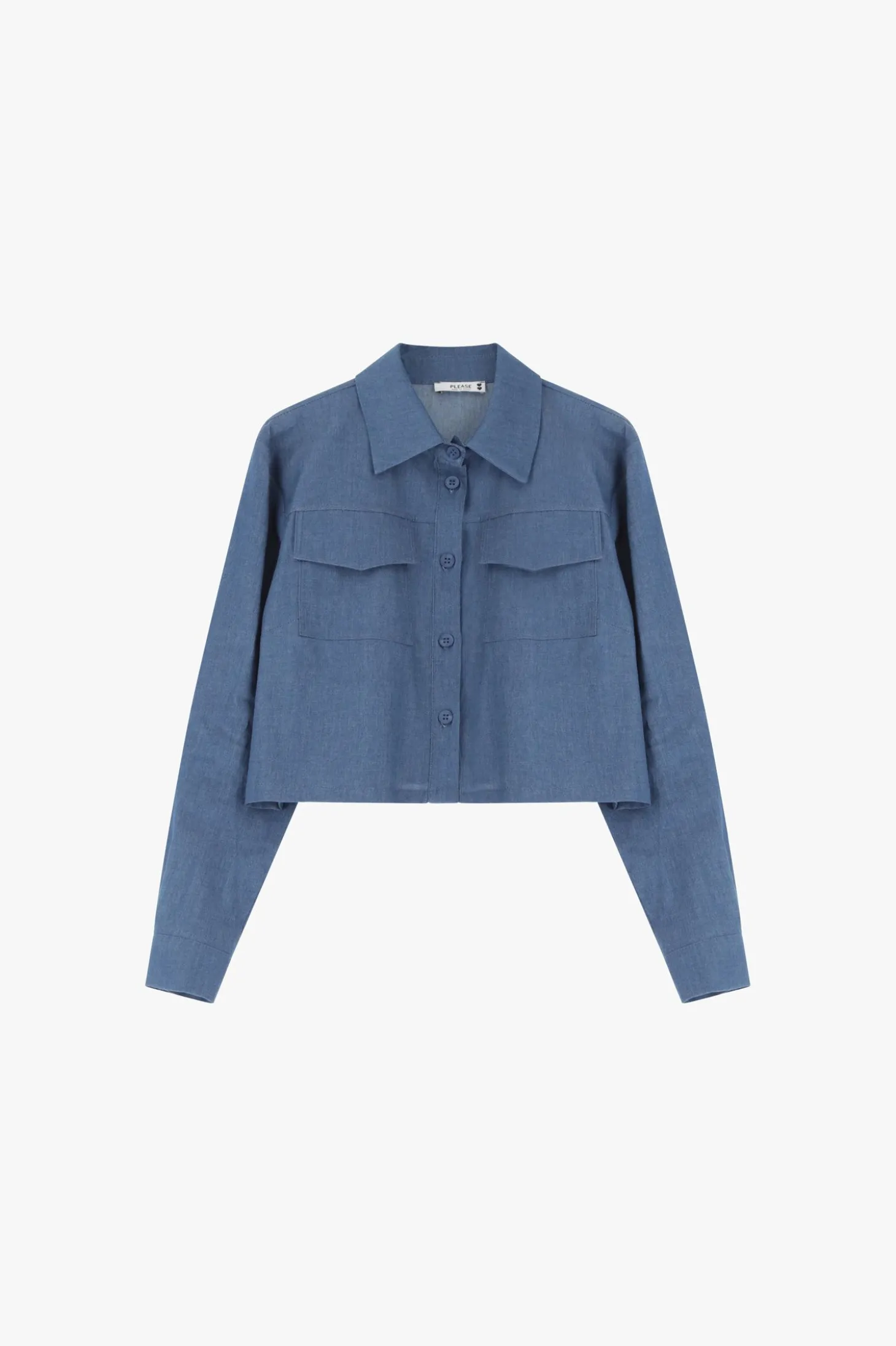 Chaqueta camisa efecto denim