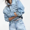 Chaqueta de denim con botones