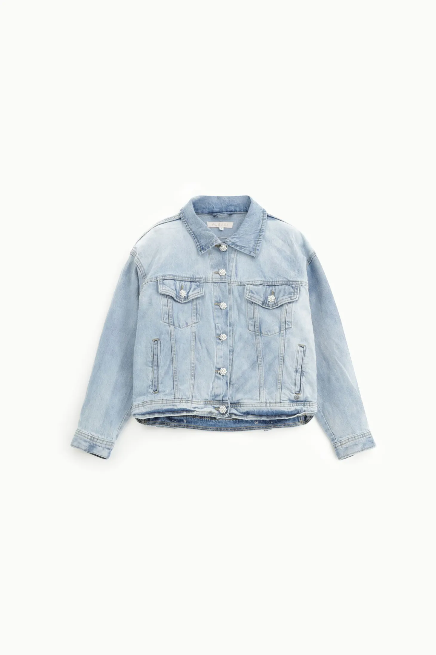 Chaqueta de denim con botones