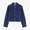 Chaqueta denim con cierre frontal