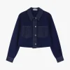 Chaqueta denim con cierre frontal
