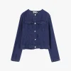 Chaqueta denim con cierre frontal