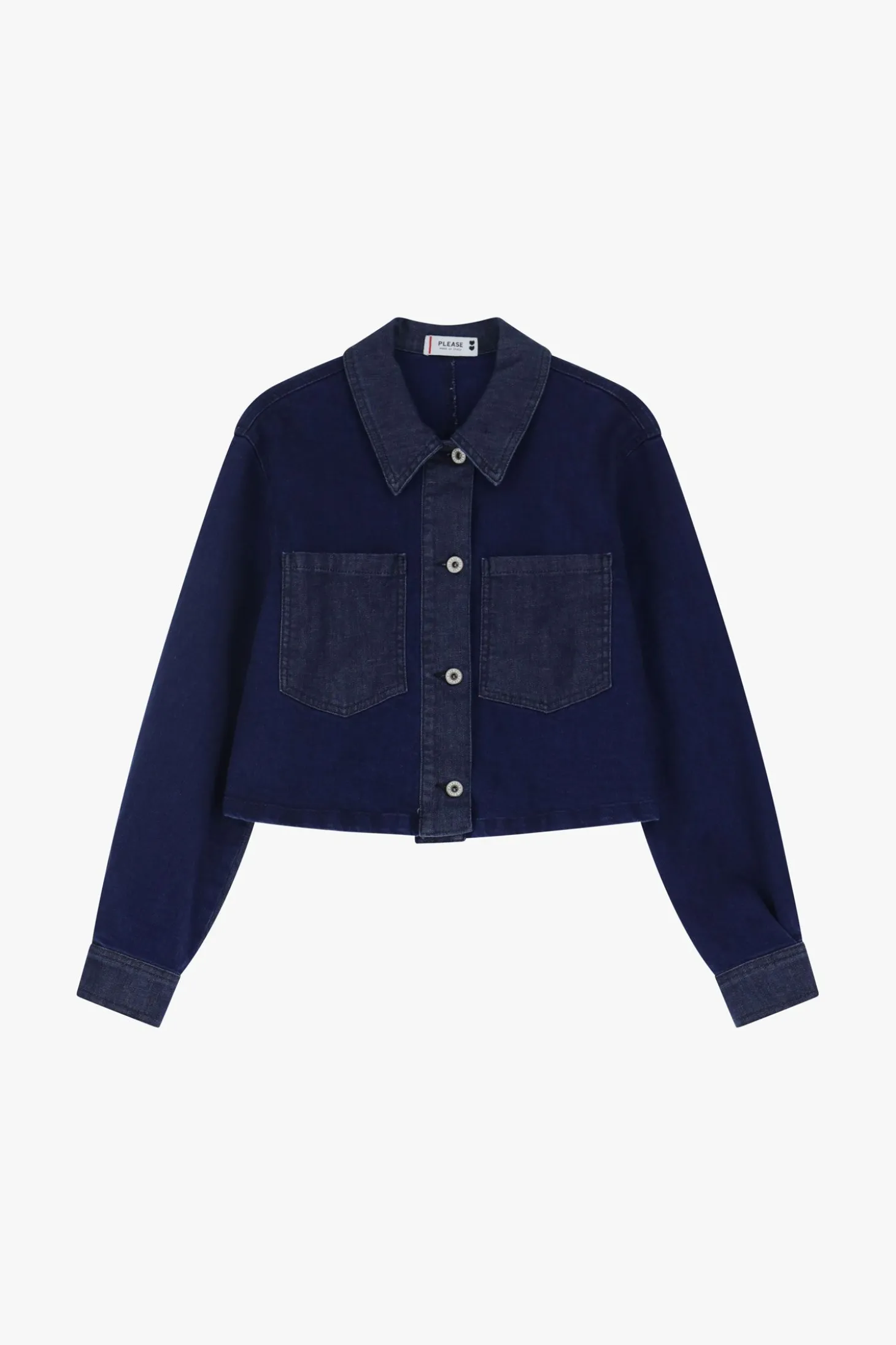 Chaqueta denim con cierre frontal