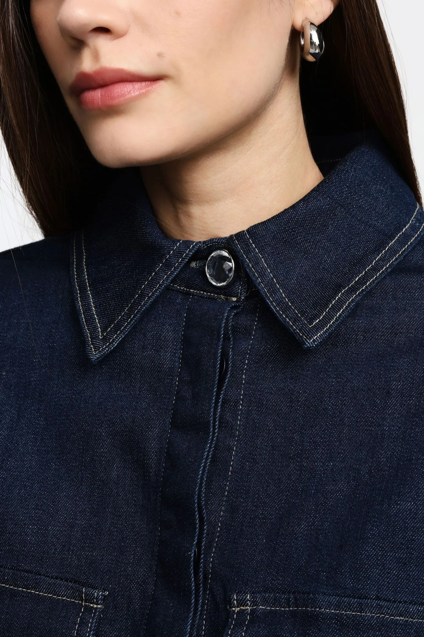 Chaqueta denim con maxi bolsillos