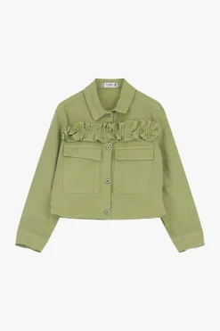 Chaqueta estilo camisa con botones