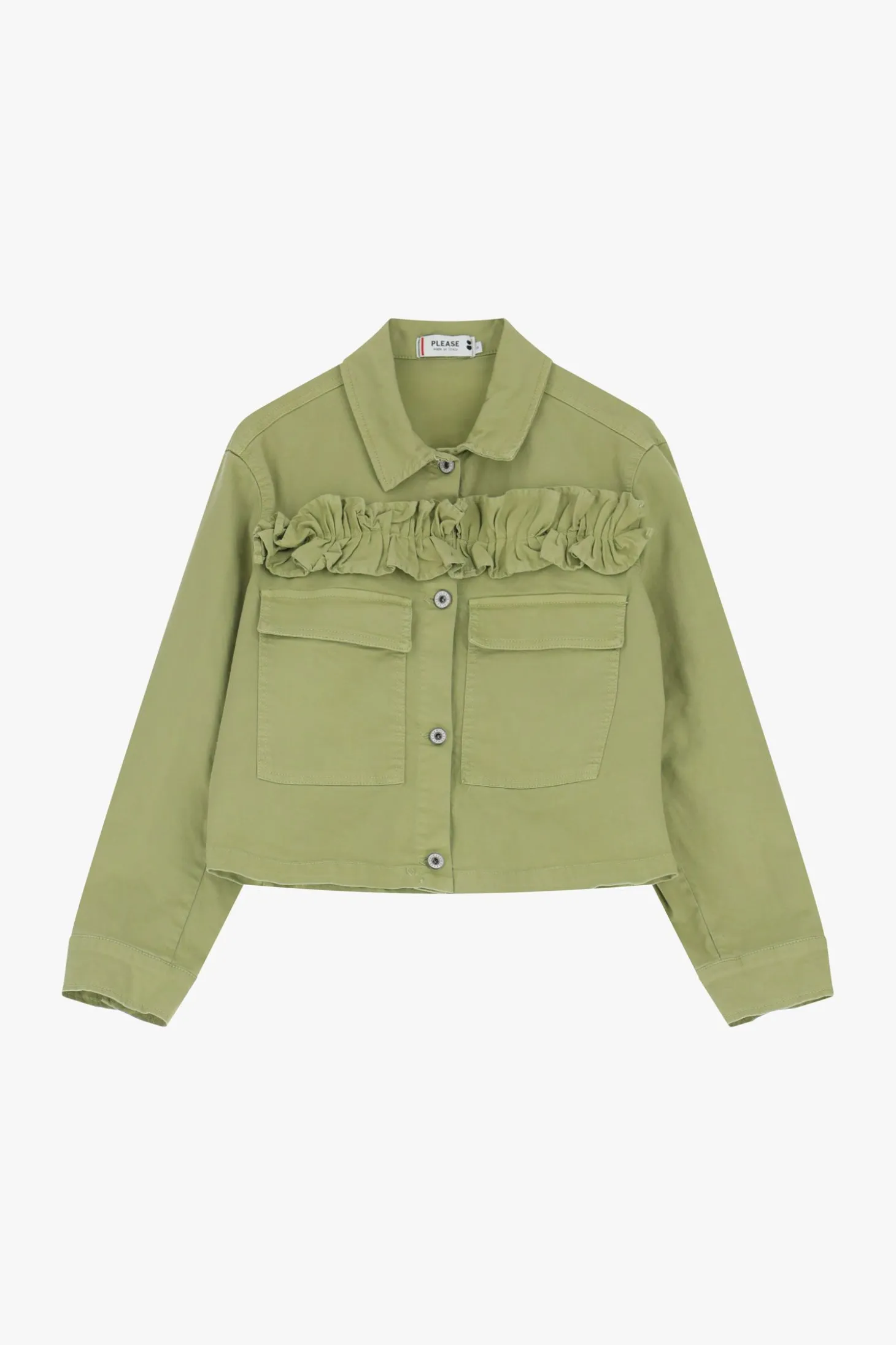 Chaqueta estilo camisa con botones