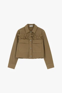 Chaqueta estilo camisa con botones