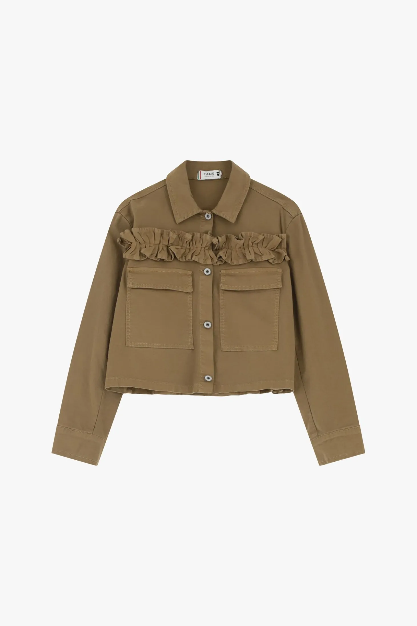 Chaqueta estilo camisa con botones
