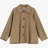 Chaqueta estilo trench con cierre de botones