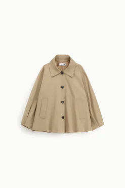 Chaqueta estilo trench con cierre de botones