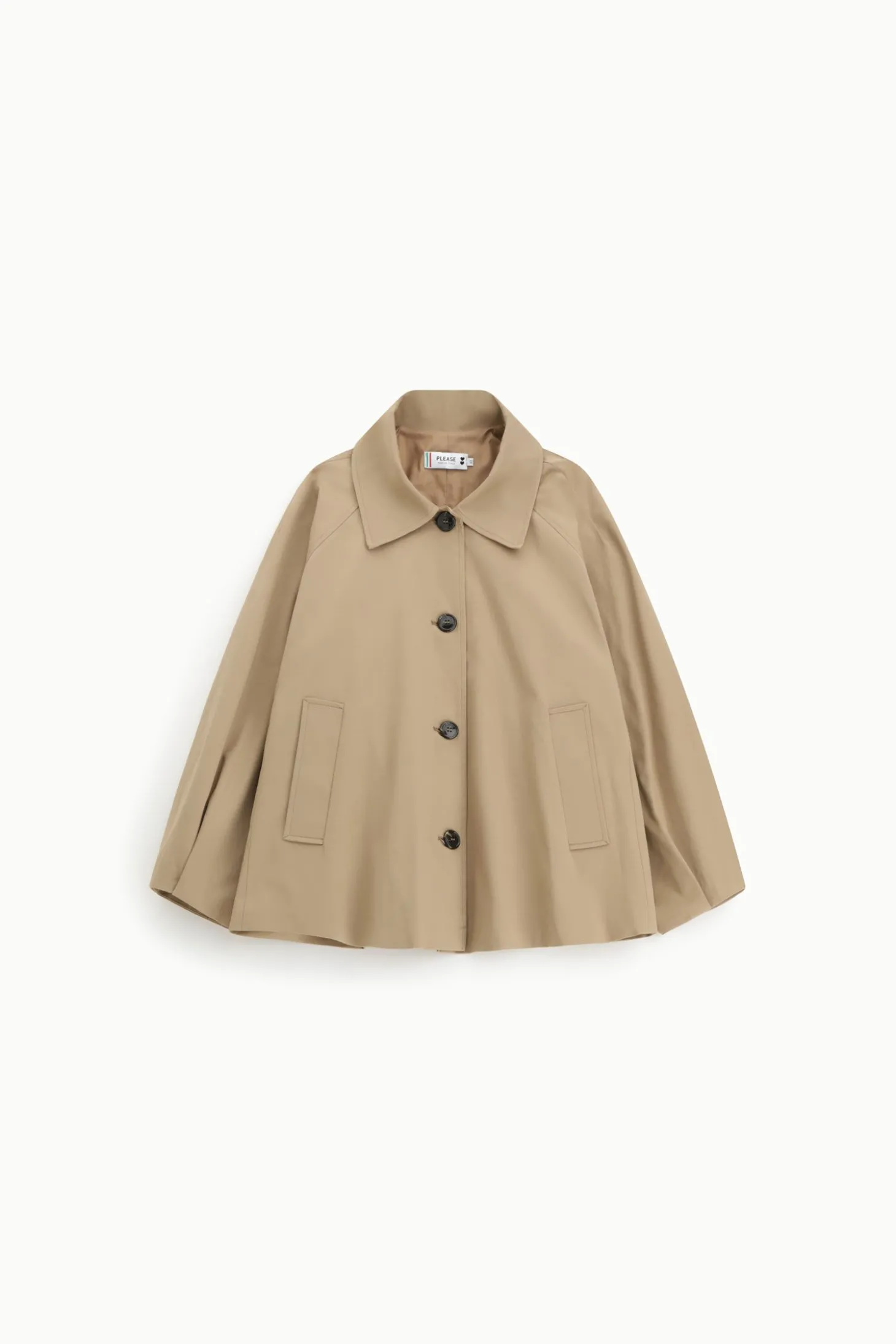 Chaqueta estilo trench con cierre de botones