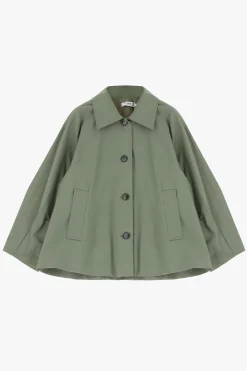 Chaqueta estilo trench con cierre de botones