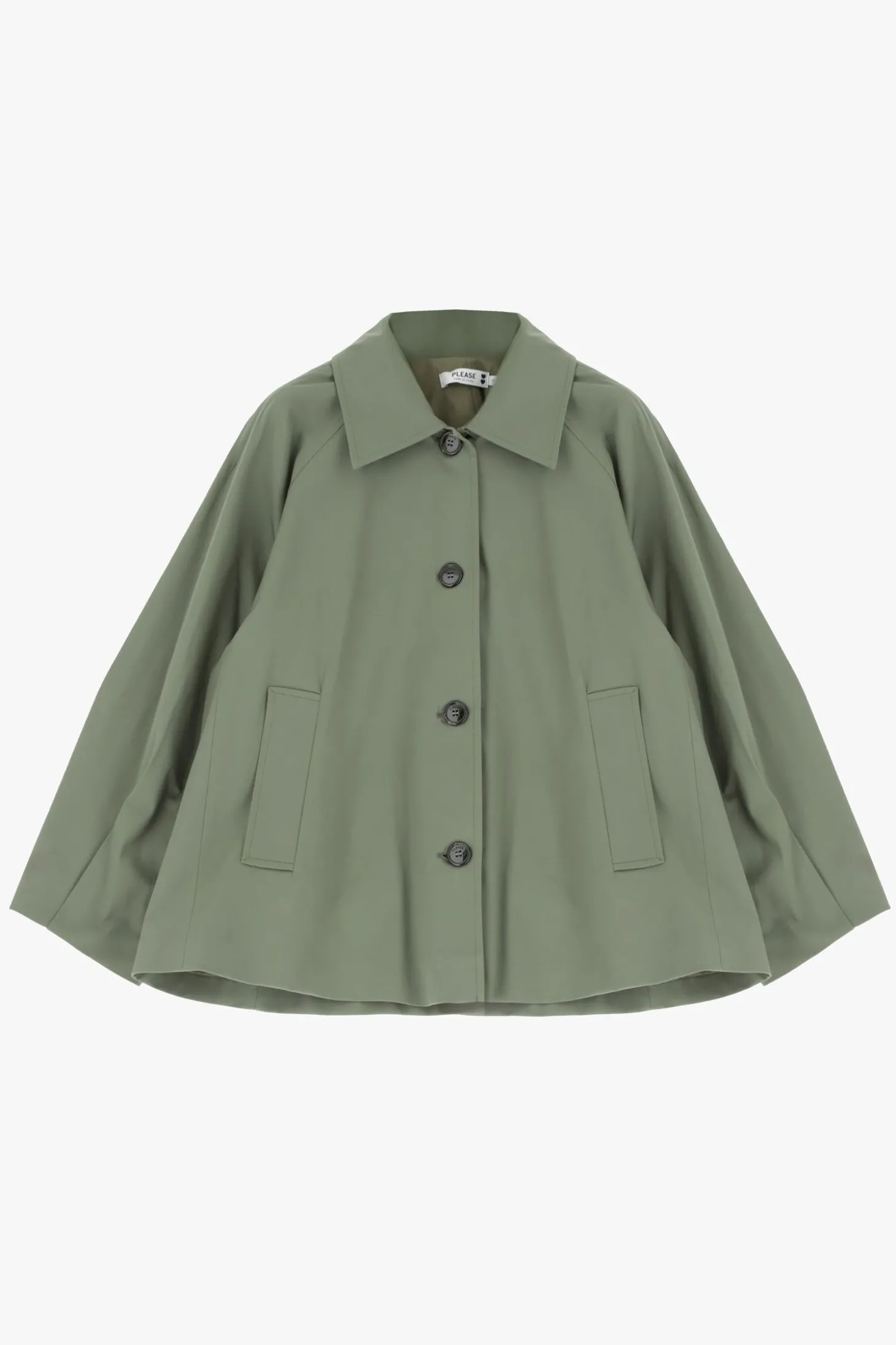 Chaqueta estilo trench con cierre de botones