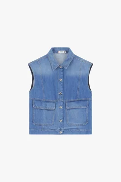 Chaqueta sin mangas con botones