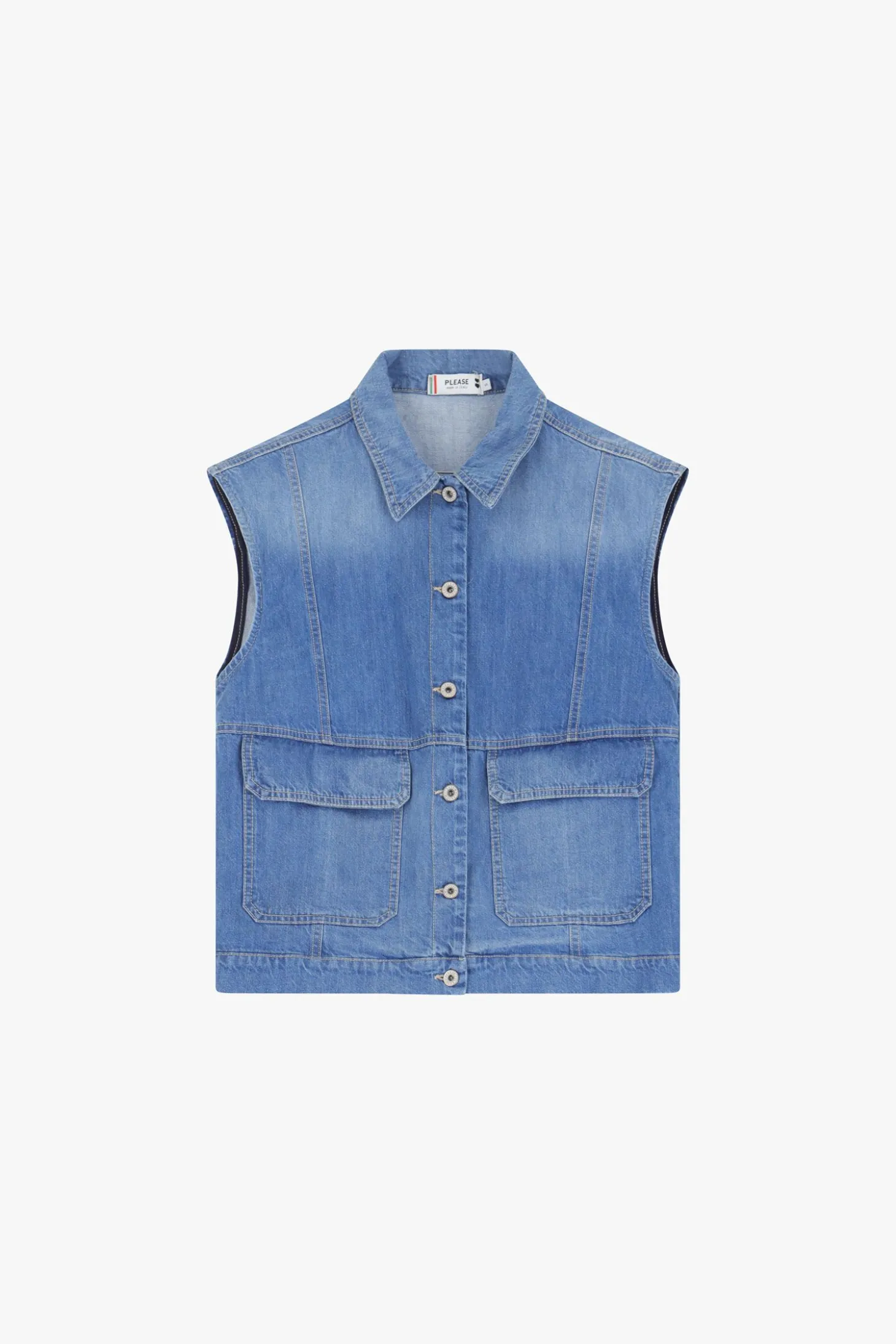 Chaqueta sin mangas con botones