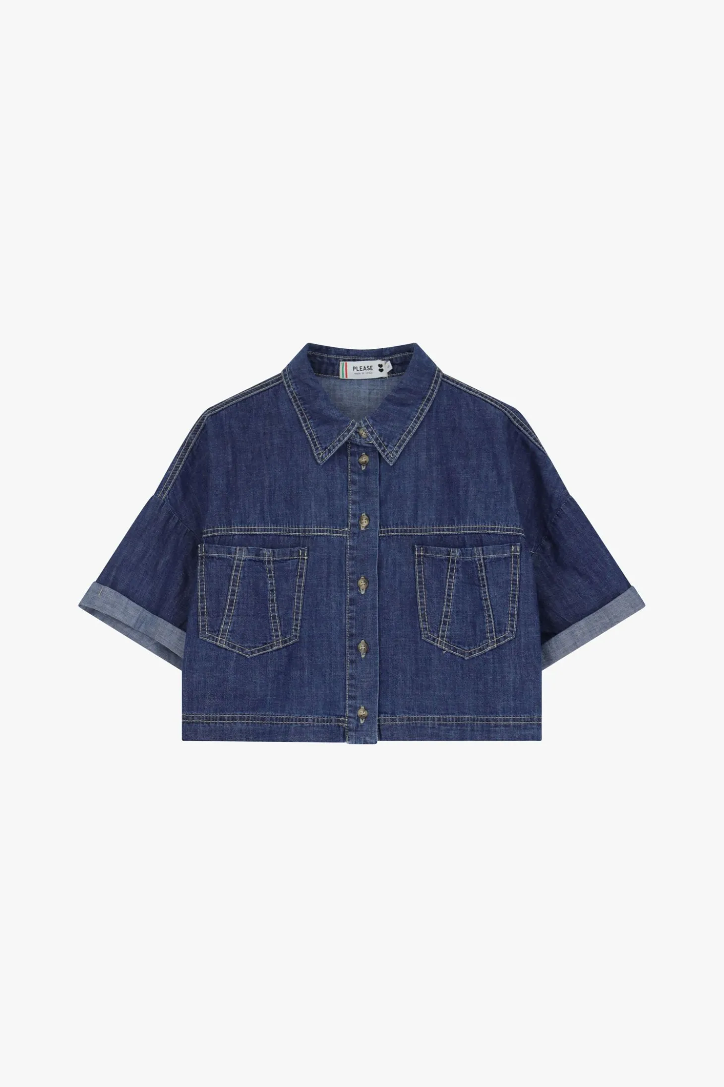 Chaqueta vaquera de mangas cortas