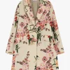 Gabardina estampada con botones simples